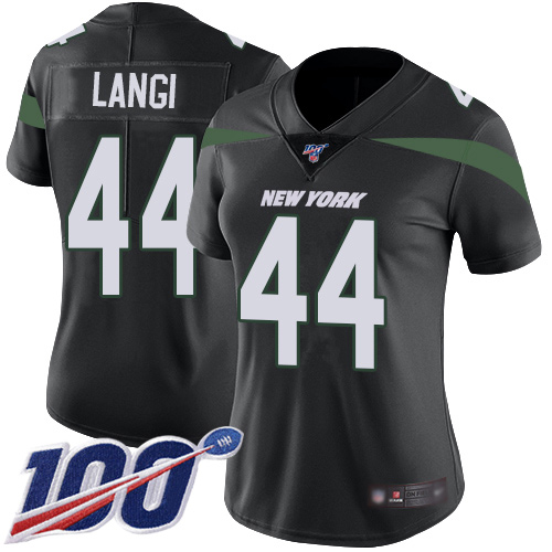 New York Jets Limited Black Women Harvey Langi Alternate Jersey NFL Football 44 100th Season Vapor Untouchable